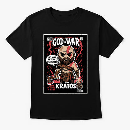 God of War Kratos Unisex Comic T-Shirt – Spartan Rage Epic Gamer Graphic Tee