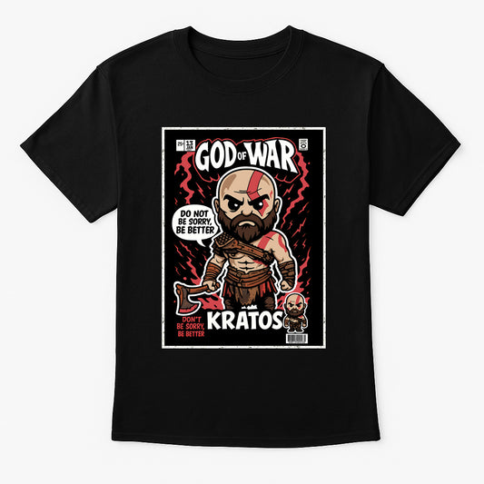 God of War Kratos Unisex Comic T-Shirt – Spartan Rage Epic Gamer Graphic Tee