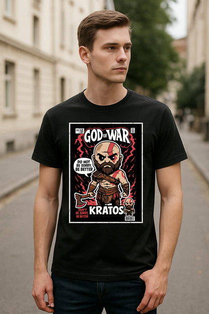 God of War Kratos Unisex Comic T-Shirt – Spartan Rage Epic Gamer Graphic Tee