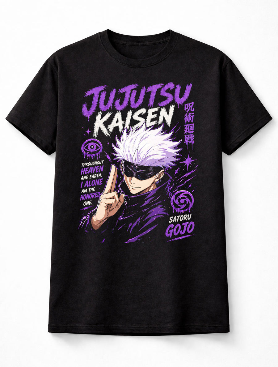 Satoru Gojo Jujutsu Kaisen Anime Sorcerer Adults & Kids Unisex T-Shirt
