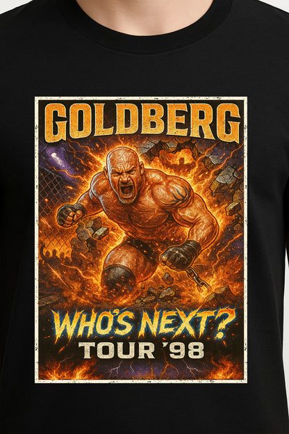Goldberg Who’s Next? Tour '98 Unisex T-Shirt – Retro Wrestling Tribute Tee