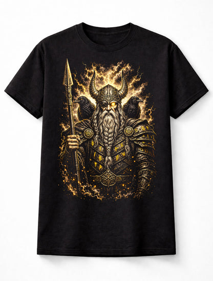 Viking Warrior Norse God Raven Rune Valhalla Graphic Unisex T-Shirt