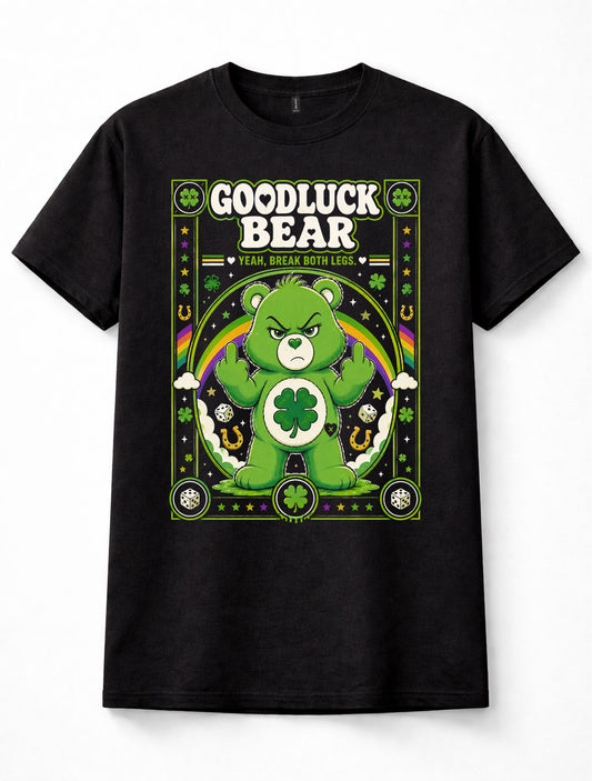 Good Luck Bear Care Bears Funny Lucky Clover Unisex T-Shirt