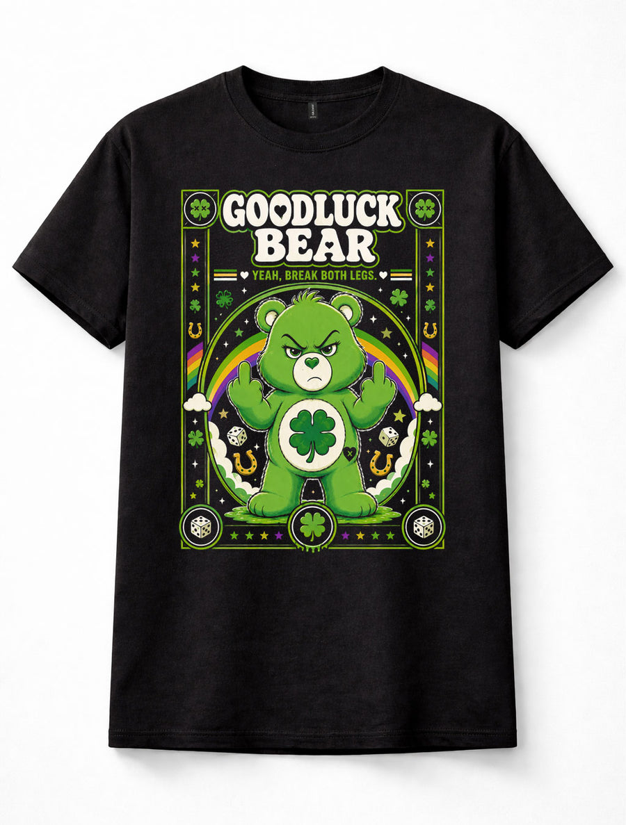 Good Luck Bear Care Bears Funny Lucky Clover Unisex T-Shirt