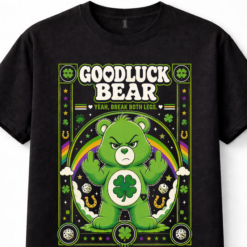 Good Luck Bear Care Bears Funny Lucky Clover Unisex T-Shirt