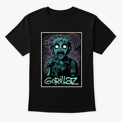 Gorillaz 2D Comic Art Unisex T-Shirt – Glow Eyes Design Classic Band Graphic Tee