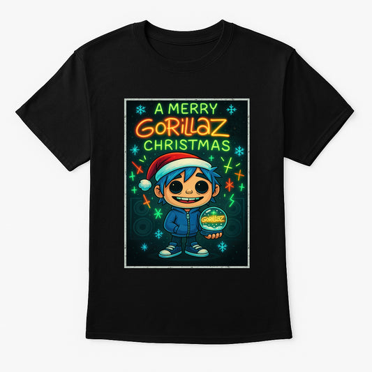 Gorillaz Merry Christmas Cartoon Band Unisex Christmas T-Shirt or Hoodie