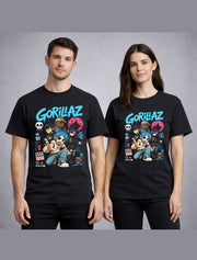 Gorillaz Feel Good Inc Plastic Beach Animated Band Graphic T-Shirt 2D Murdoc Noodle Russel Music Fan Alt Rock Tee Adult & Kids Unisex T-Shirt