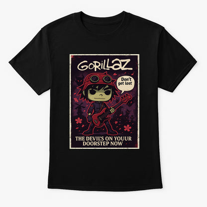 Gorillaz “Don’t Get Lost” Unisex T-Shirt – Virtual Band Alternative Music Icon Graphic Tee