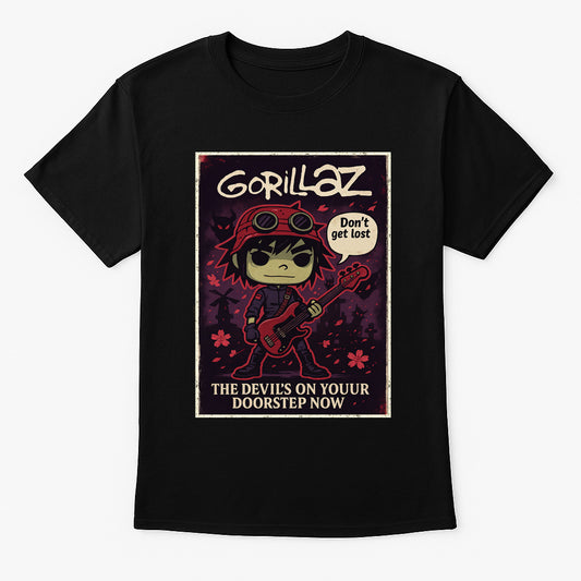 Gorillaz “Don’t Get Lost” Unisex T-Shirt – Virtual Band Alternative Music Icon Graphic Tee