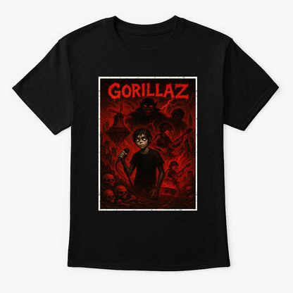 Gorillaz “Demon Days” Unisex T-Shirt – Dark Concept Album Tribute Virtual Band Graphic Tee