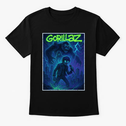 Gorillaz “Urban Monster” Unisex T-Shirt – Dark City Art Virtual Band Music Graphic Tee
