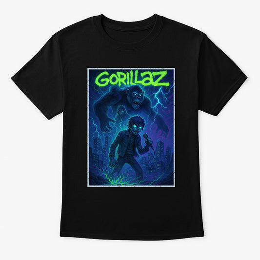 Gorillaz “Urban Monster” Unisex T-Shirt – Dark City Art Virtual Band Music Graphic Tee