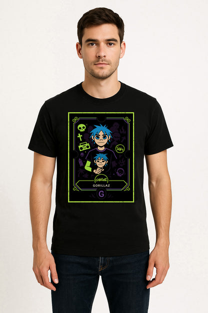 Gorillaz Retro Cartoon Band Unisex T-Shirt Alternative Music Tee
