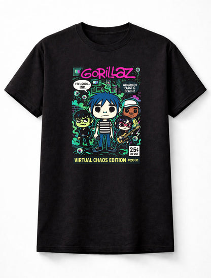 Gorillaz Virtual Chaos Edition #2001 Adults & Kids Unisex T-Shirt