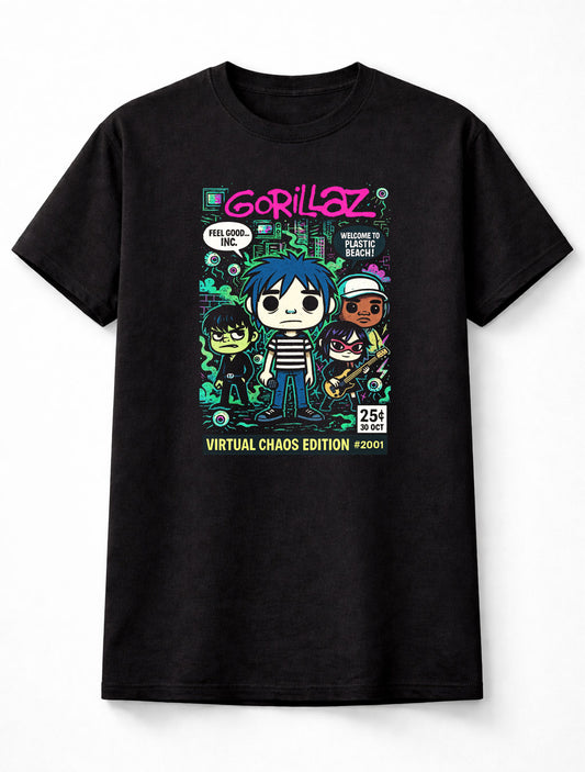 Gorillaz Virtual Chaos Edition #2001 Adults & Kids Unisex T-Shirt