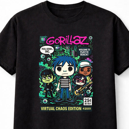Gorillaz Virtual Chaos Edition #2001 Adults & Kids Unisex T-Shirt