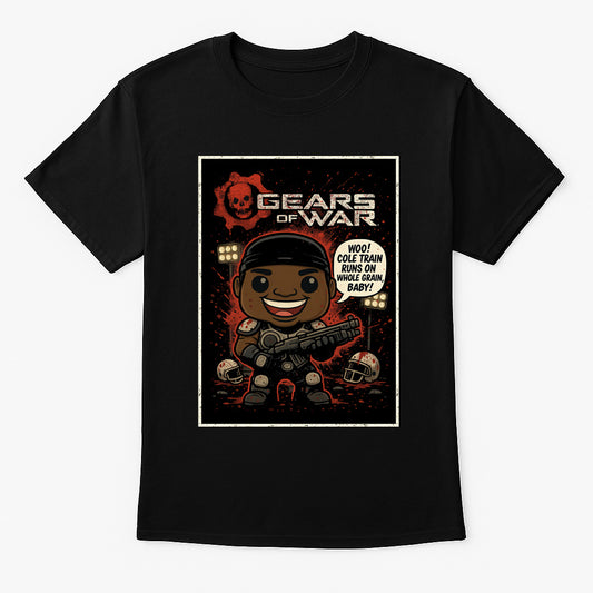 Gears of War Augustus “Cole Train” Unisex T-Shirt – Retro Thrashball Legend Graphic Tee