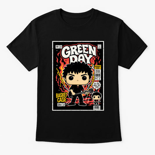 Green Day “Basket Case” Unisex T-Shirt – Comic Style Pop Art Band Graphic Tee