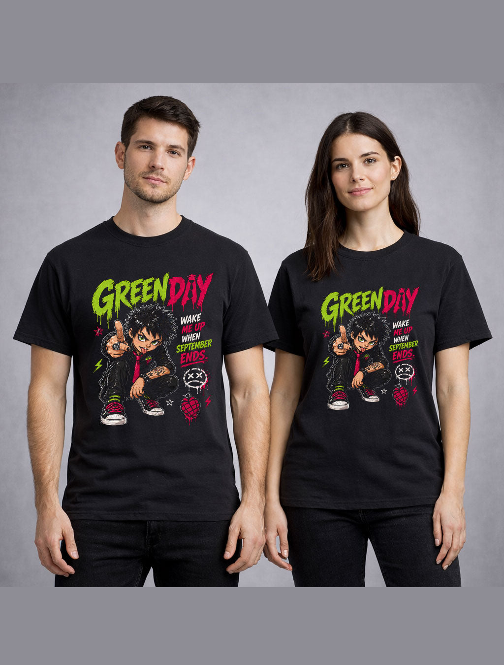 Green Day Wake Me Up When September Ends Punk Rock Band Graphic T-Shirt Billie Joe Armstrong Lyrics Music Fan Tee Adult & Kids Unisex T-Shirt