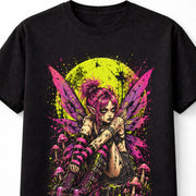 Fairy Punk Moon Fairycore Mushroom Wings Graphic Unisex T-Shirt