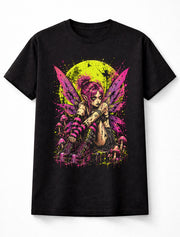 Fairy Punk Moon Fairycore Mushroom Wings Graphic Unisex T-Shirt