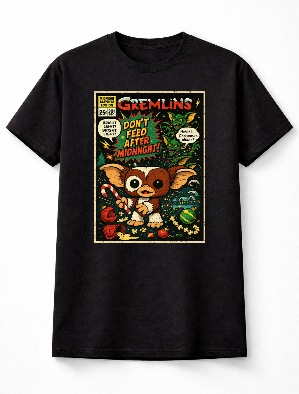Gremlins Gizmo Mogwai Don’t Feed After Midnight Christmas Chaos Movie Classic Adults & Kids Unisex T-Shirt