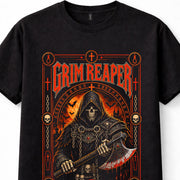 Grim Reaper Skull Axe Gothic Death Metal Horror Halloween Unisex T-Shirt
