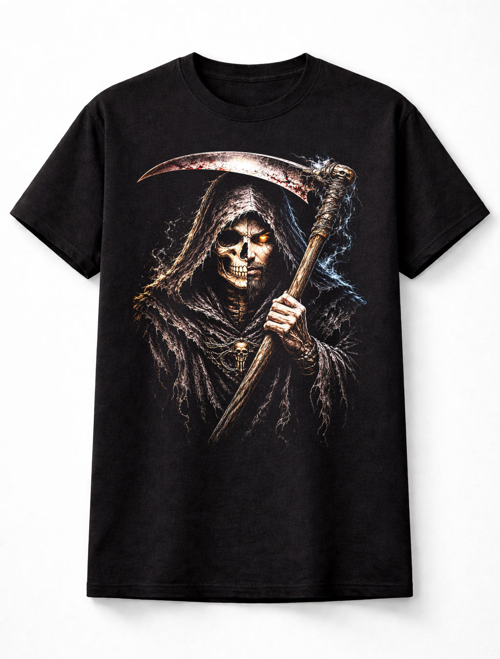 Grim Reaper Skull Scythe Gothic Horror Halloween Unisex T-Shirt