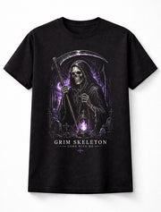 Grim Skeleton Reaper Gothic Horror Graveyard Unisex T-Shirt