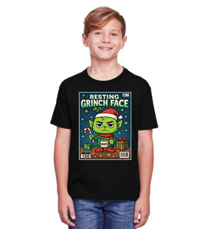 Resting Grinch Face Funny Christmas Unisex Christmas T-Shirt or Hoodie