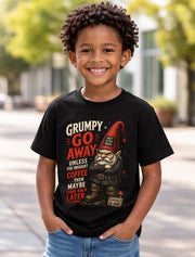 Grumpy Gnome Coffee Humor Funny Sarcastic Graphic Unisex T-Shirt