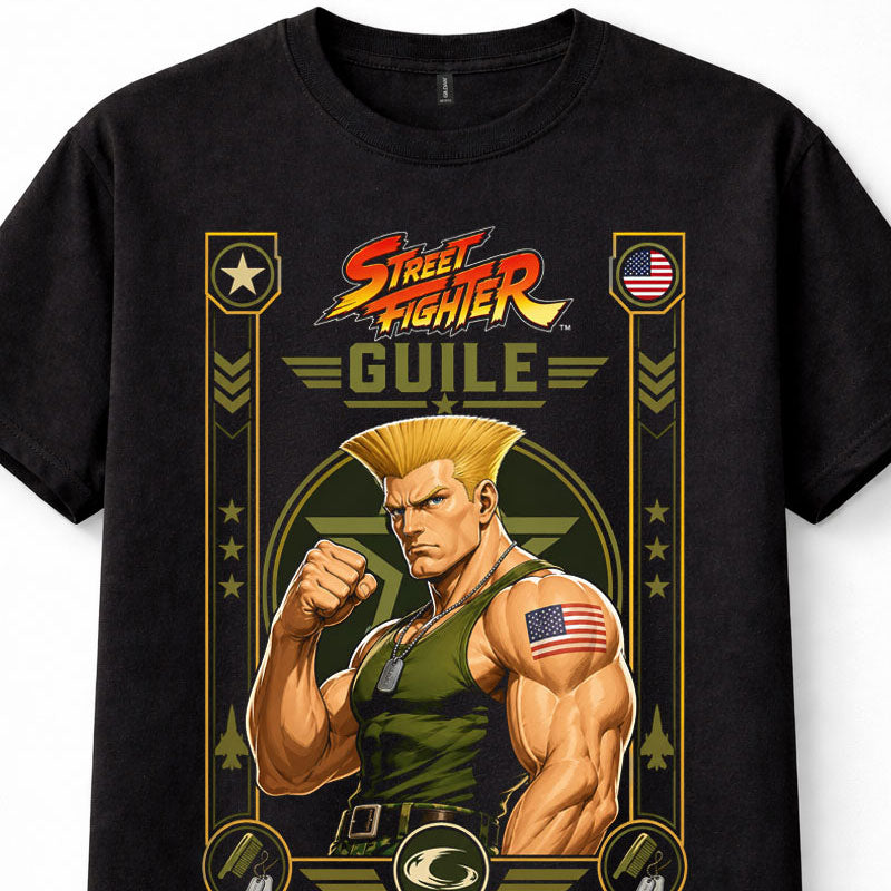 Street Fighter Guile USA Military Fighter Arcade Game Unisex T-Shirt