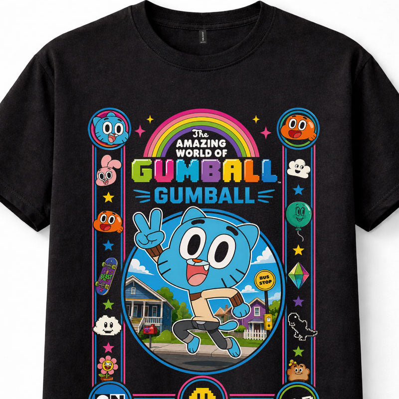 The Amazing World of Gumball Gumball Cartoon Graphic Unisex T-Shirt