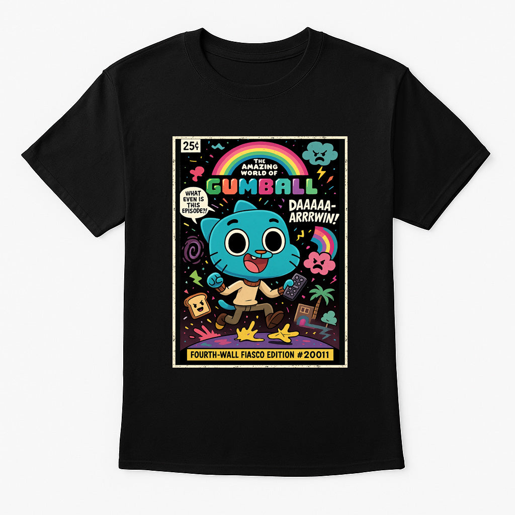 The Amazing World of Gumball Gumball Watterson Fourth Wall Fiasco Cartoon Adults & Kids Unisex T-Shirt