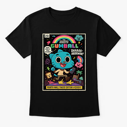 The Amazing World of Gumball Gumball Watterson Fourth Wall Fiasco Cartoon Adults & Kids Unisex T-Shirt