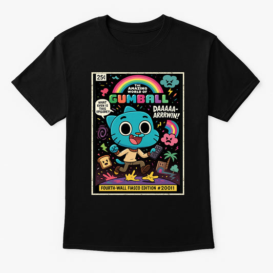 The Amazing World of Gumball Gumball Watterson Fourth Wall Fiasco Cartoon Adults & Kids Unisex T-Shirt