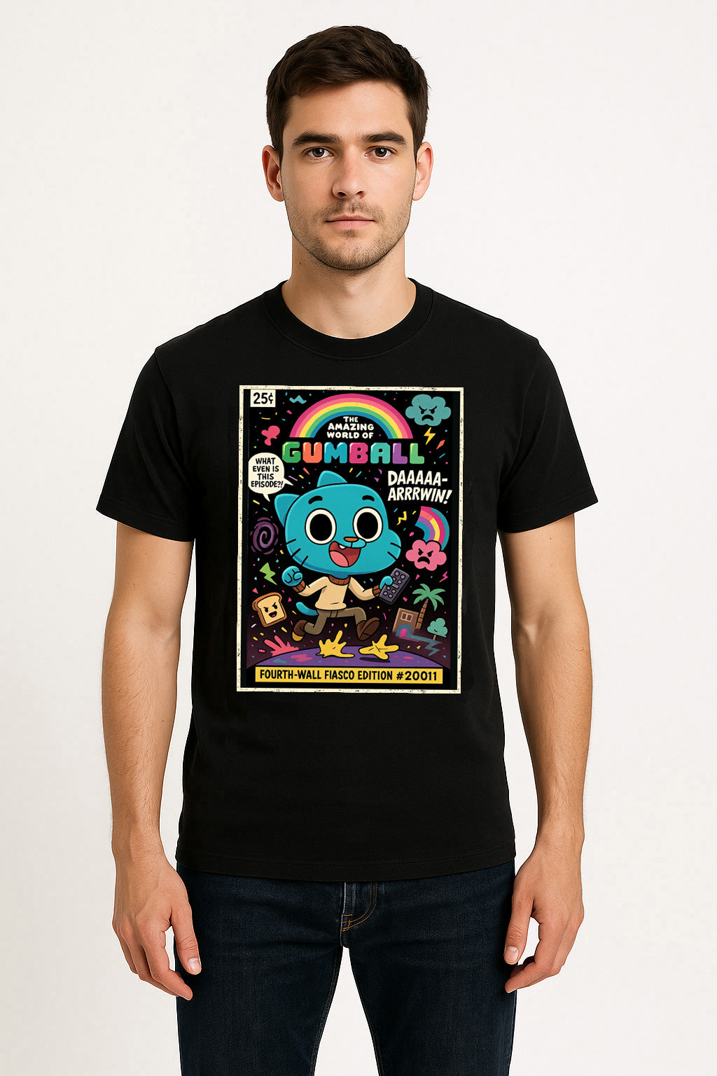 The Amazing World of Gumball Gumball Watterson Fourth Wall Fiasco Cartoon Adults & Kids Unisex T-Shirt
