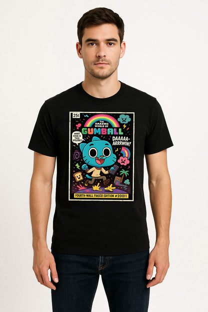 The Amazing World of Gumball Gumball Watterson Fourth Wall Fiasco Cartoon Adults & Kids Unisex T-Shirt