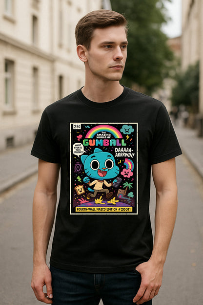 The Amazing World of Gumball Gumball Watterson Fourth Wall Fiasco Cartoon Adults & Kids Unisex T-Shirt