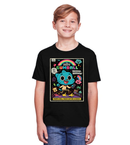 The Amazing World of Gumball Gumball Watterson Fourth Wall Fiasco Cartoon Adults & Kids Unisex T-Shirt