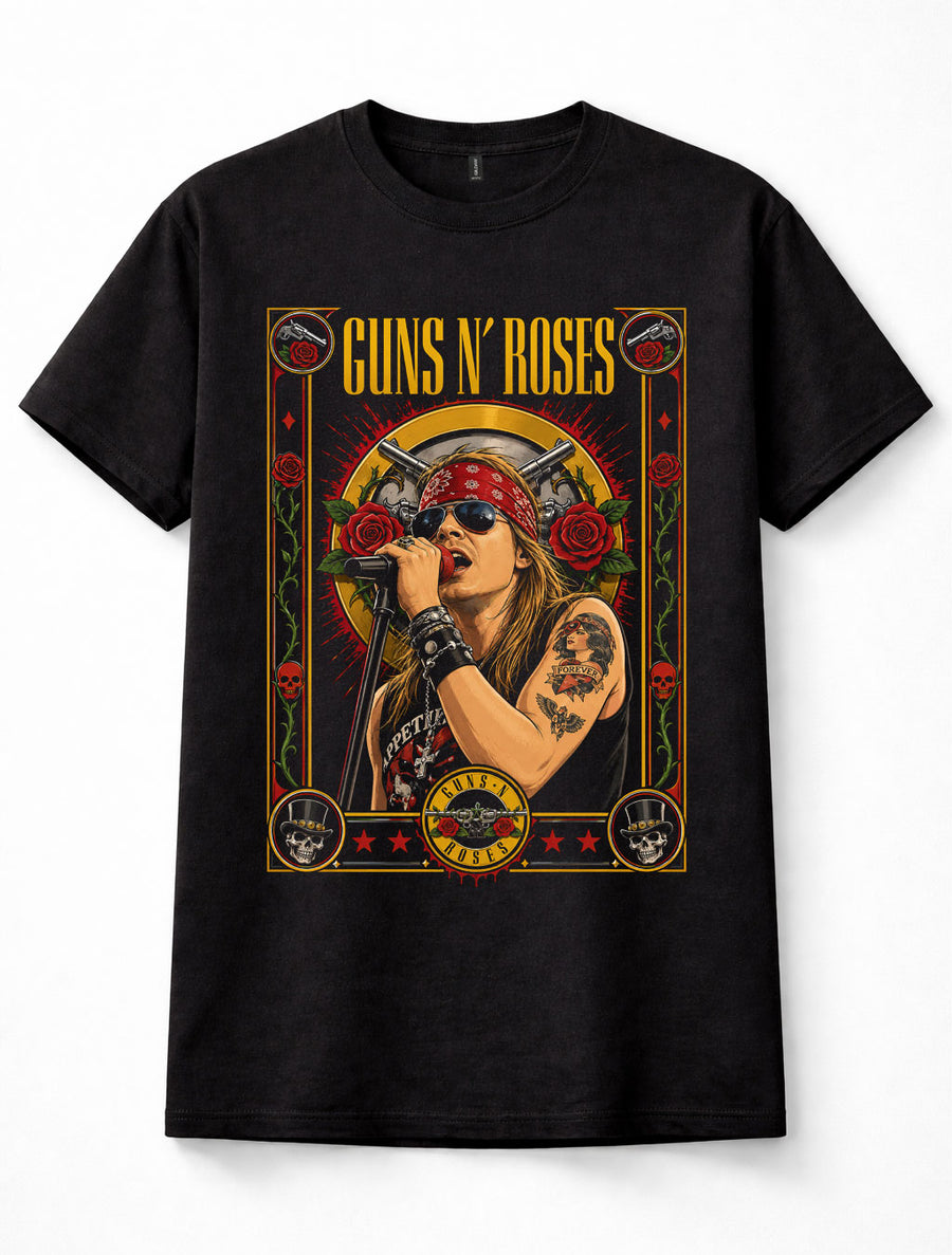 Guns N Roses Axl Rose GNR Appetite for Destruction Rock Band Unisex T-Shirt