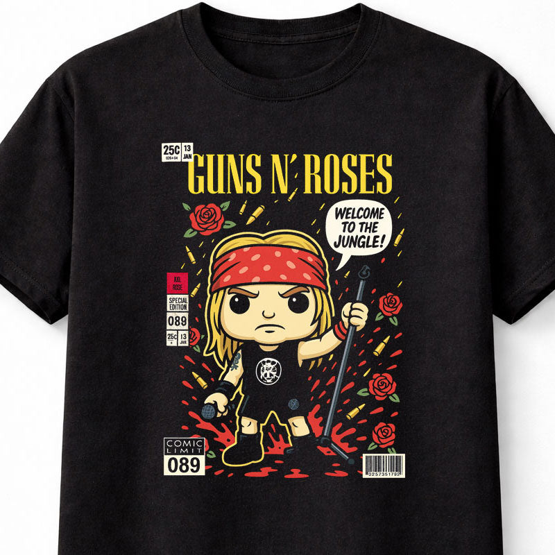 Guns N’ Roses Axl Rose “Welcome To The Jungle” Rock Icon Adults & Kids Unisex T-Shirt