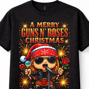 Guns N' Roses Merry Christmas Rock Santa Festive Music Unisex T-Shirt