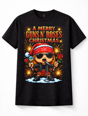Guns N' Roses Merry Christmas Rock Santa Festive Music Unisex T-Shirt