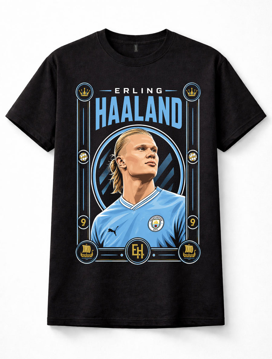 Erling Haaland Manchester City Number 9 Norway Football Star Unisex T-Shirt