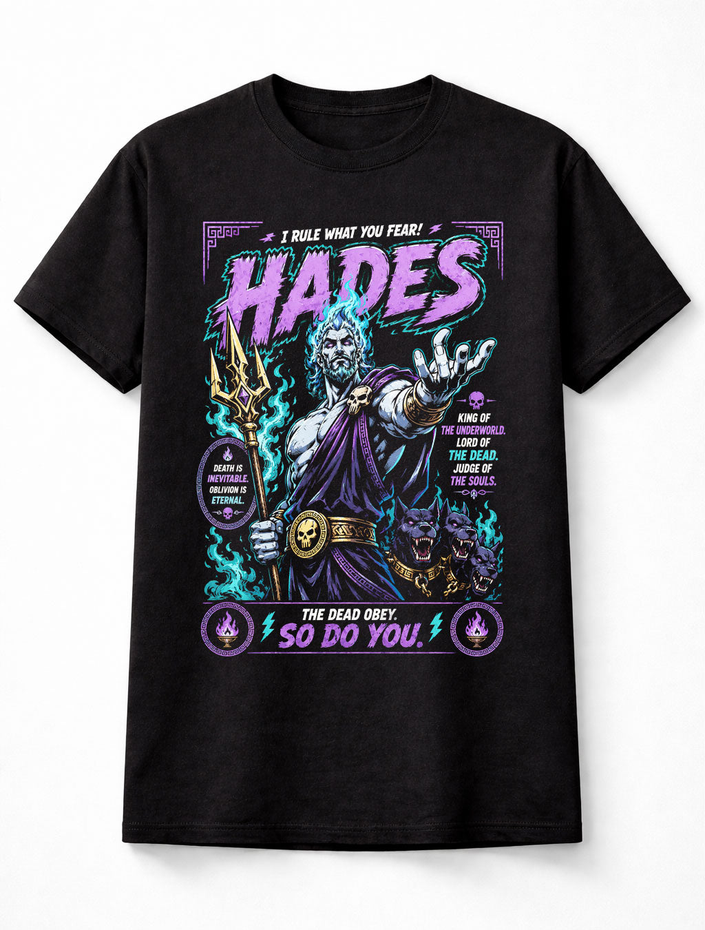 Hades Greek God of the Underworld Cerberus Unisex T-Shirt
