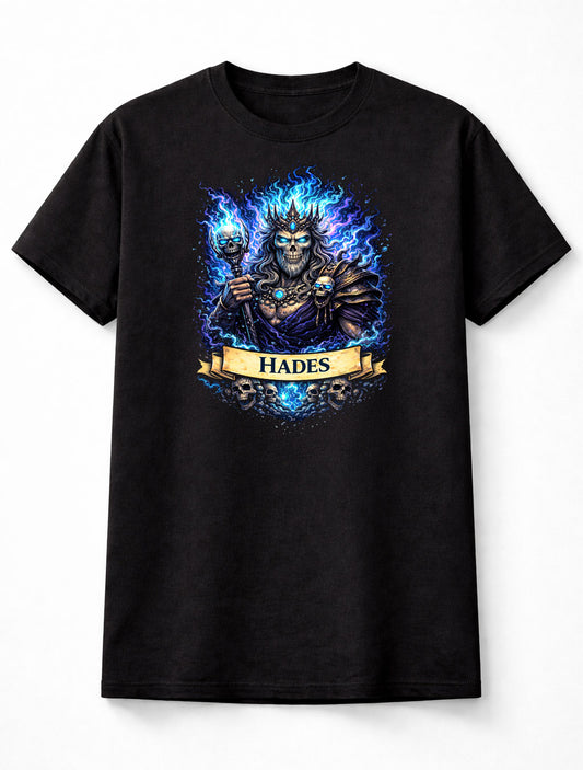 Hades T Shirt God of Death Skull Underworld Art Tee Unisex Black