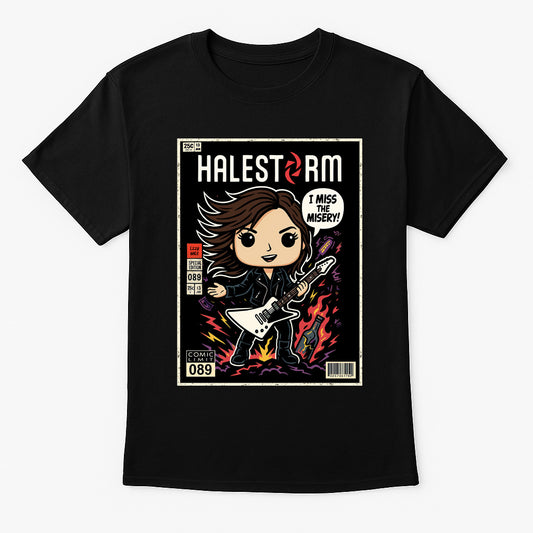 Halestorm I Miss the Misery Hard Rock Funko Pop Style Unisex T-Shirt