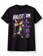 Halestorm Lzzy Hale Rock Band Graphic T-Shirt I Am The Fire I Am The Storm Lyrics Hard Rock Music Fan Tee Adult & Kids Unisex T-Shirt